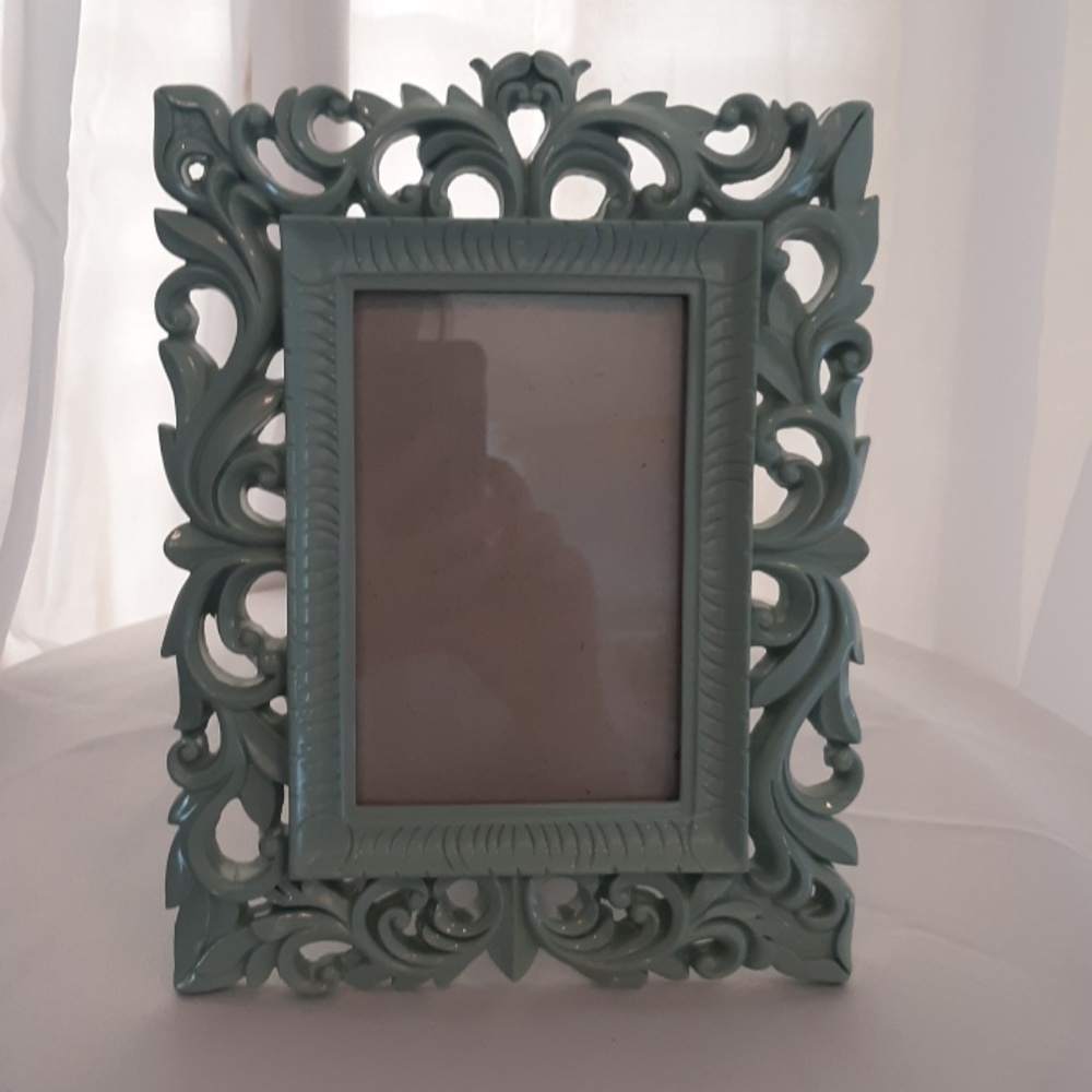 Ornate Aqua Colored Frame